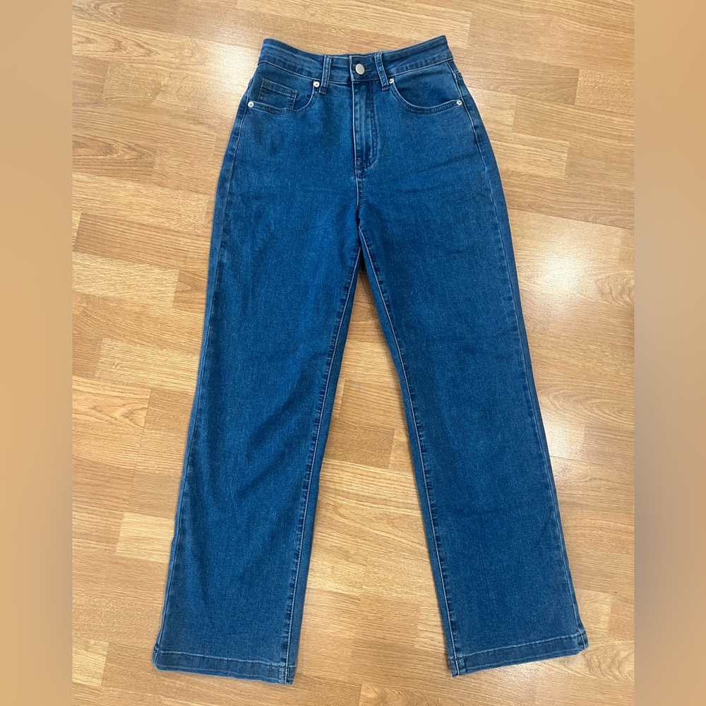 High Waisted Jeans Bootcut Stretchy Lightweight Tummy Control size 2